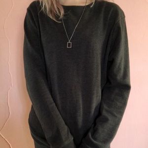 dark gray sweatshirt